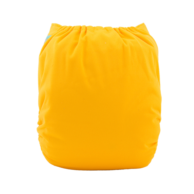 ALVABABY One Size Solid Color Pocket Cloth Diaper -Yellow(B01A)