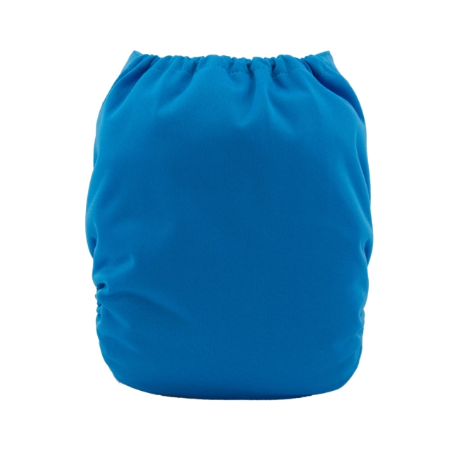 ALVABABY One Size Solid Color Pocket Cloth Diaper -Blue(B06A)