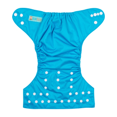 ALVABABY One Size Solid Color Pocket Cloth Diaper -Scuba Blue(B32A)
