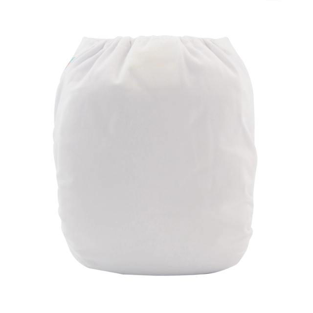 ALVABABY One Size Solid Color Pocket Cloth Diaper -White(B09A)