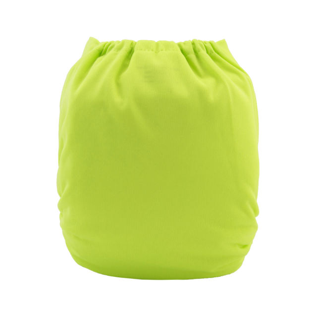 ALVABABY One Size Solid Color Pocket Cloth Diaper -Green(B21A)