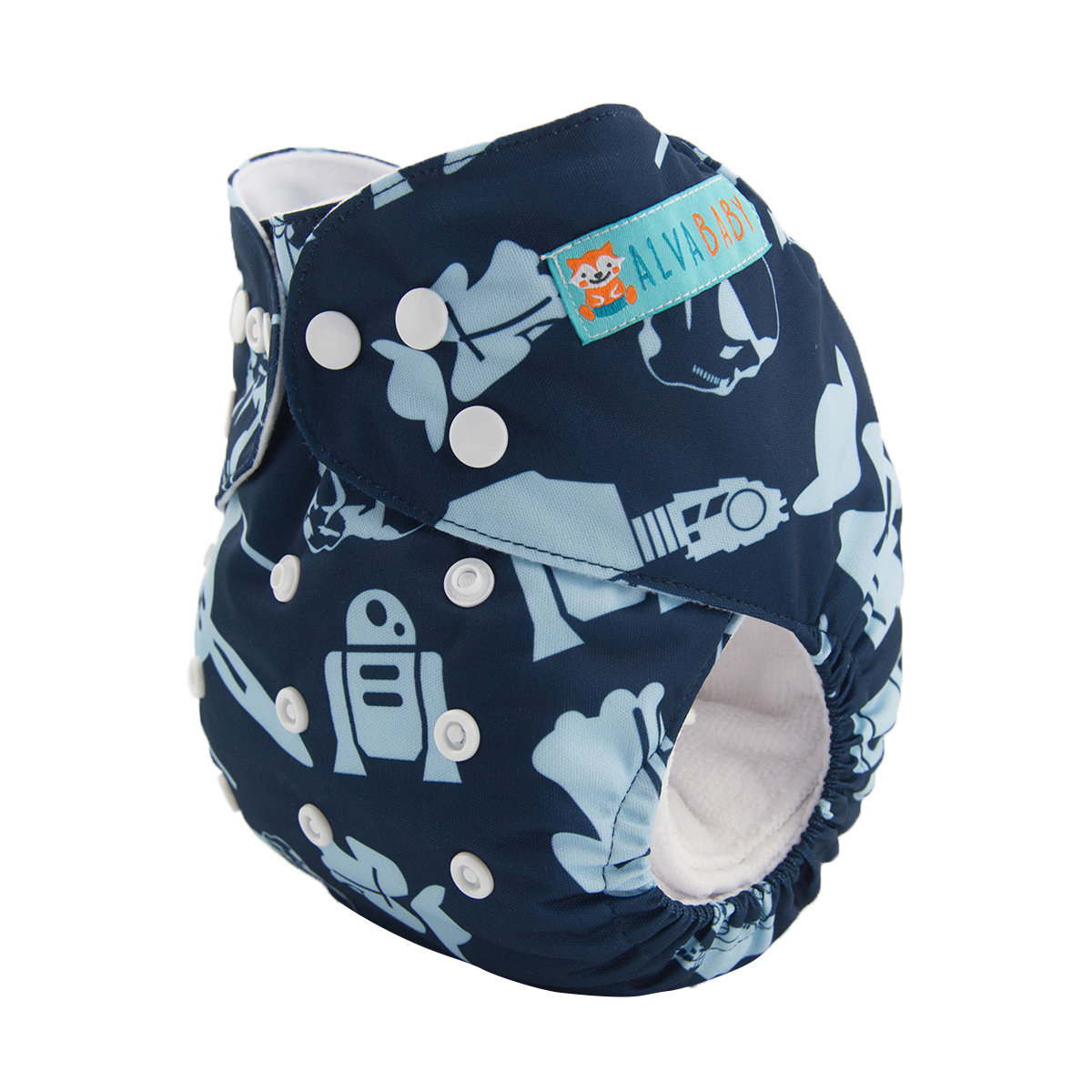ALVABABY Print Cloth Diaper - One Size Adjustable Washable & Reusable Diaper with Pocket for Babies (Space, H091A)
