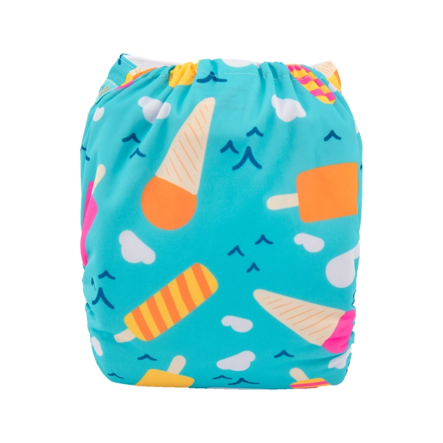 ALVABABY One Size Print Pocket Cloth Diaper -ice cream(H076A)