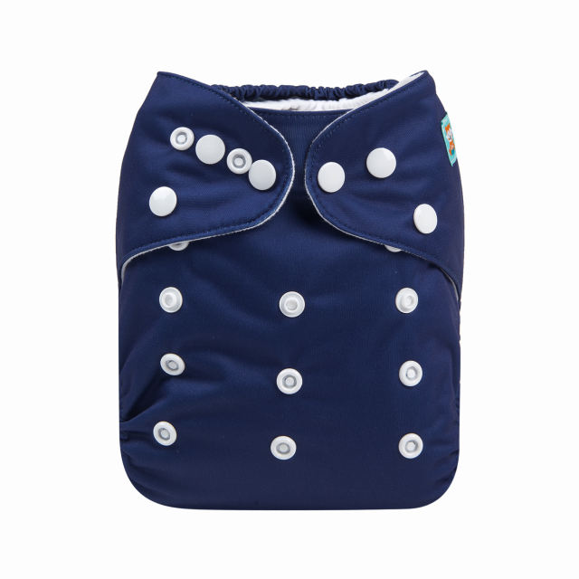 ALVABABY One Size Solid Color Pocket Cloth Diaper -Eclipse(B35A)
