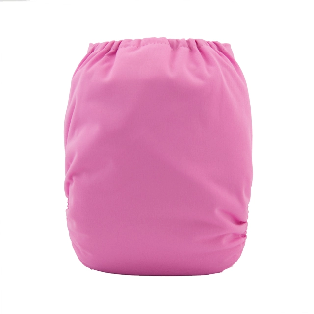 ALVABABY One Size Solid Color Pocket Cloth Diaper -Pink(B08A)