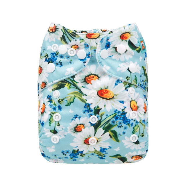 ALVABABY One Size Print Pocket Cloth Diaper -Chrysanthemum(H162A)