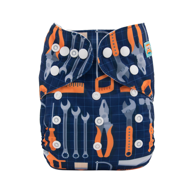 ALVABABY One Size Print Pocket Cloth Diaper -Tool(H095A)