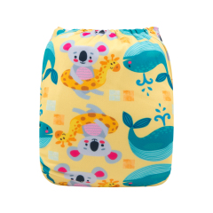 ALVABABY One Size Print Pocket Cloth Diaper -Animals(H191A)