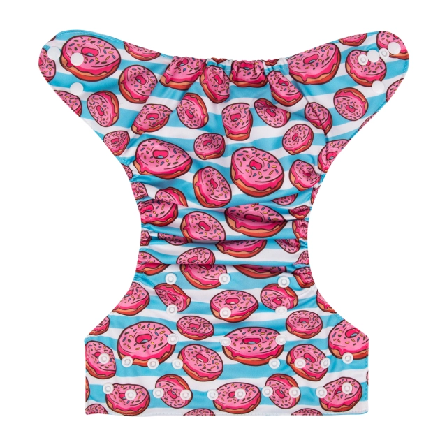 ALVABABY One Size Print Pocket Cloth Diaper -Donuts(H188A)