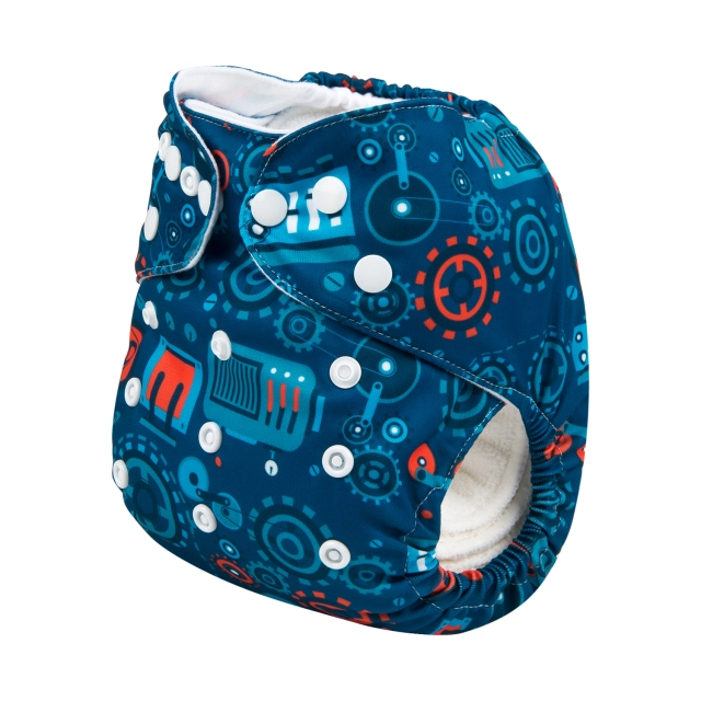 ALVABABY One Size Print Pocket Cloth Diaper -Machinery(H183A)