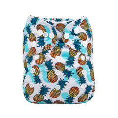 ALVABABY One Size Print Pocket Cloth Diaper -Pineapple(H137A)