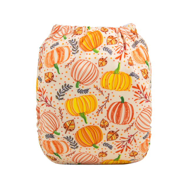 ALVABABY One Size Print Pocket Cloth Diaper -Pumpkin(H139A)