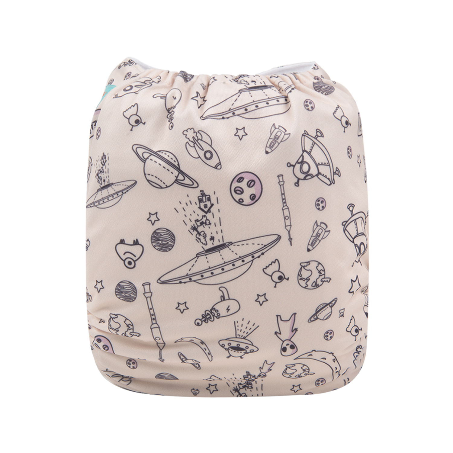 ALVABABY Print Cloth Diaper - One Size Adjustable Washable & Reusable Diaper for Babies and Toddlers-(Planet, H132A)