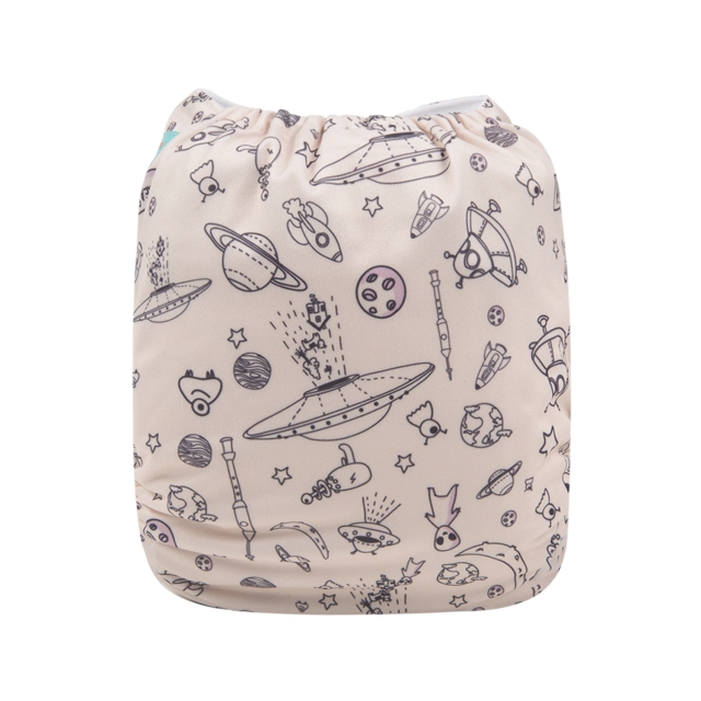 ALVABABY One Size Print Pocket Cloth Diaper -Planet(H132A)