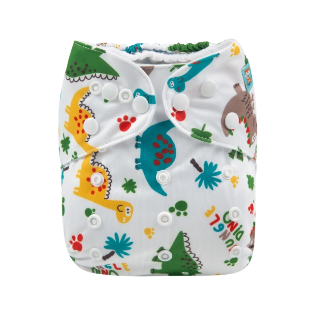 ALVABABY One Size Print Pocket Cloth Diaper -Little dinosaur(H147A)