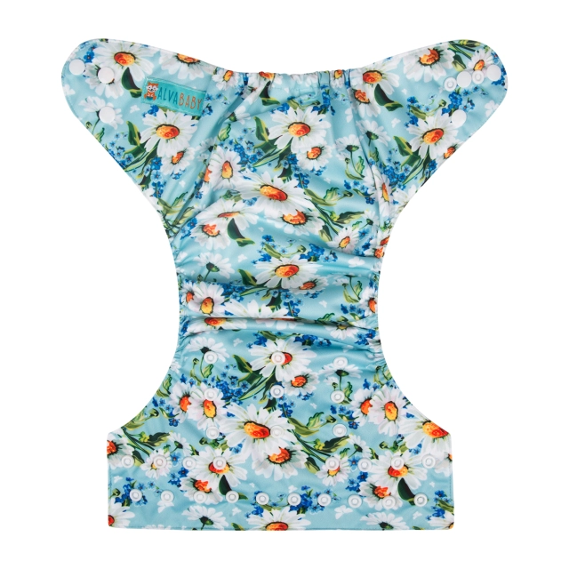 ALVABABY One Size Print Pocket Cloth Diaper -Chrysanthemum(H162A)