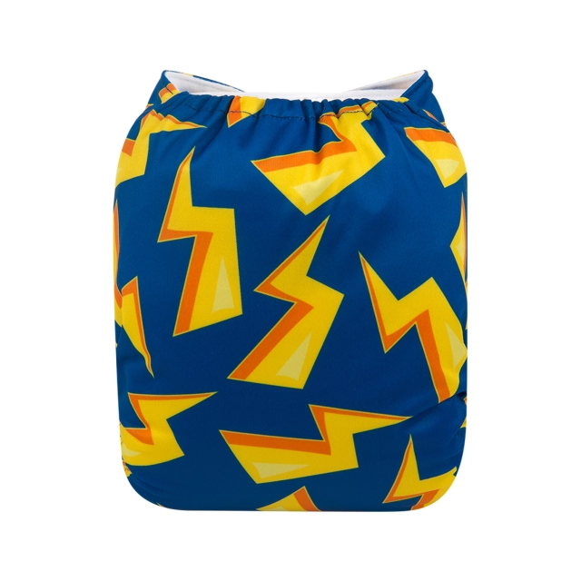 ALVABABY One Size Print Pocket Cloth Diaper -Lightning(H126A)