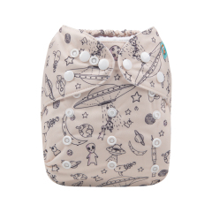 ALVABABY One Size Print Pocket Cloth Diaper -Planet(H132A)