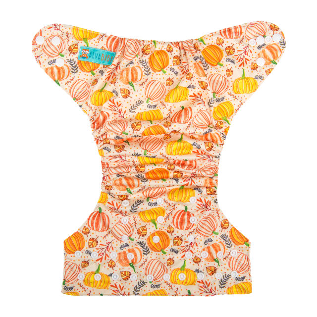 ALVABABY One Size Print Pocket Cloth Diaper -Pumpkin(H139A)