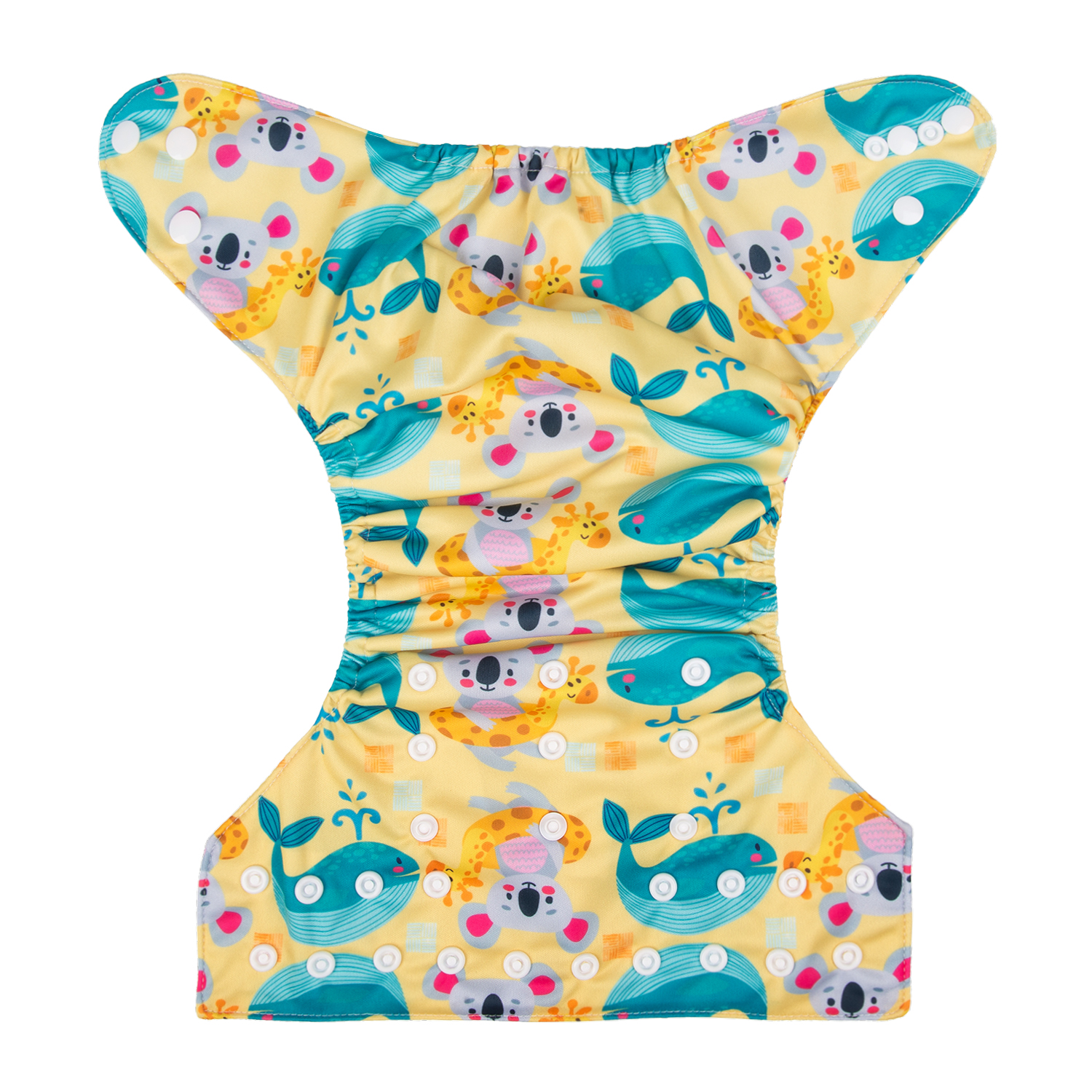 ALVABABY Print Cloth Diaper - One Size Adjustable Washable & Reusable Diaper for Babies and Toddlers (Animals, H191A)