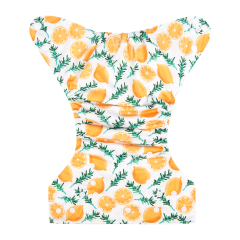 ALVABABY One Size Print Pocket Cloth Diaper -Lemon(H179A)