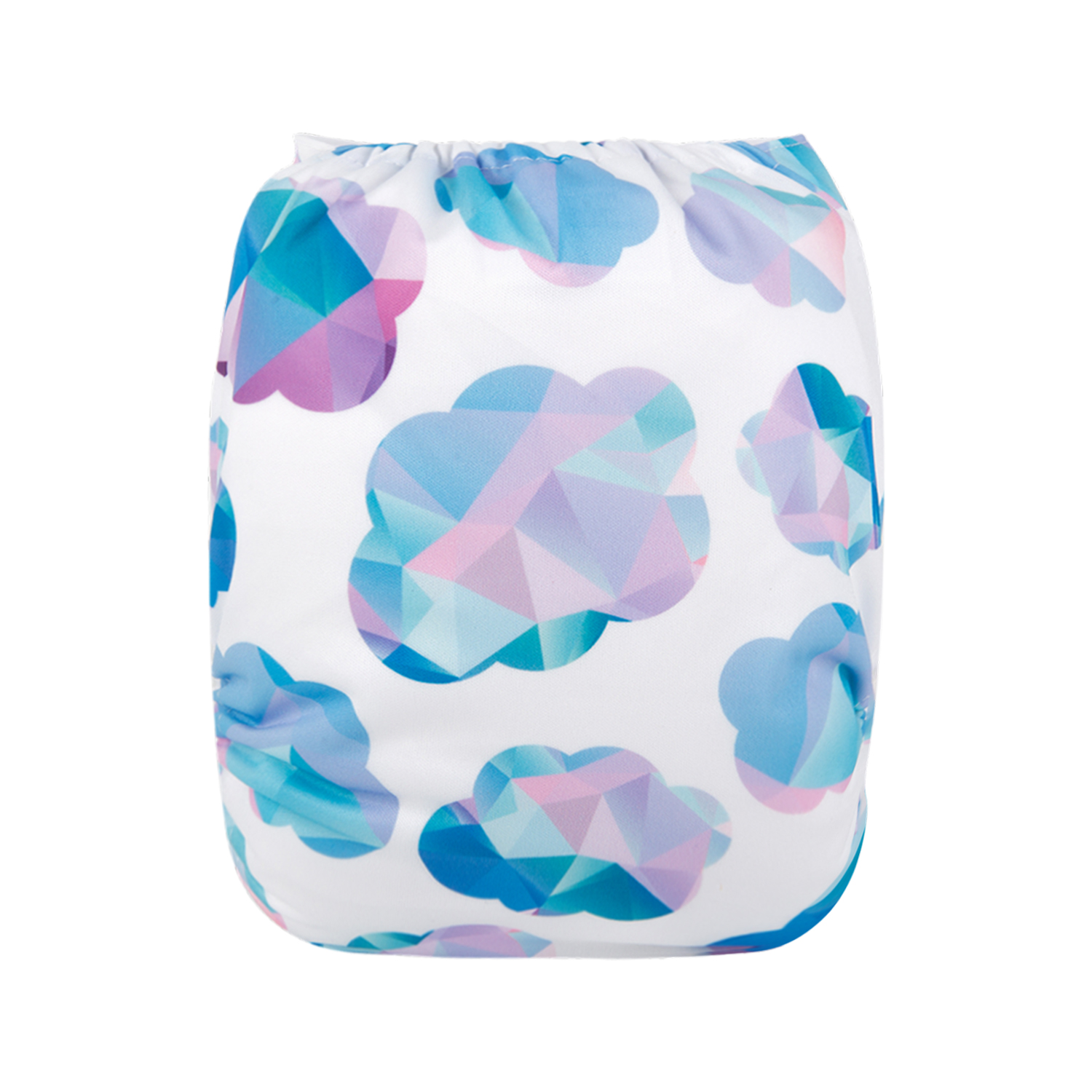 ALVABABY One Size Print Pocket Cloth Diaper -Purple clouds(H127A)