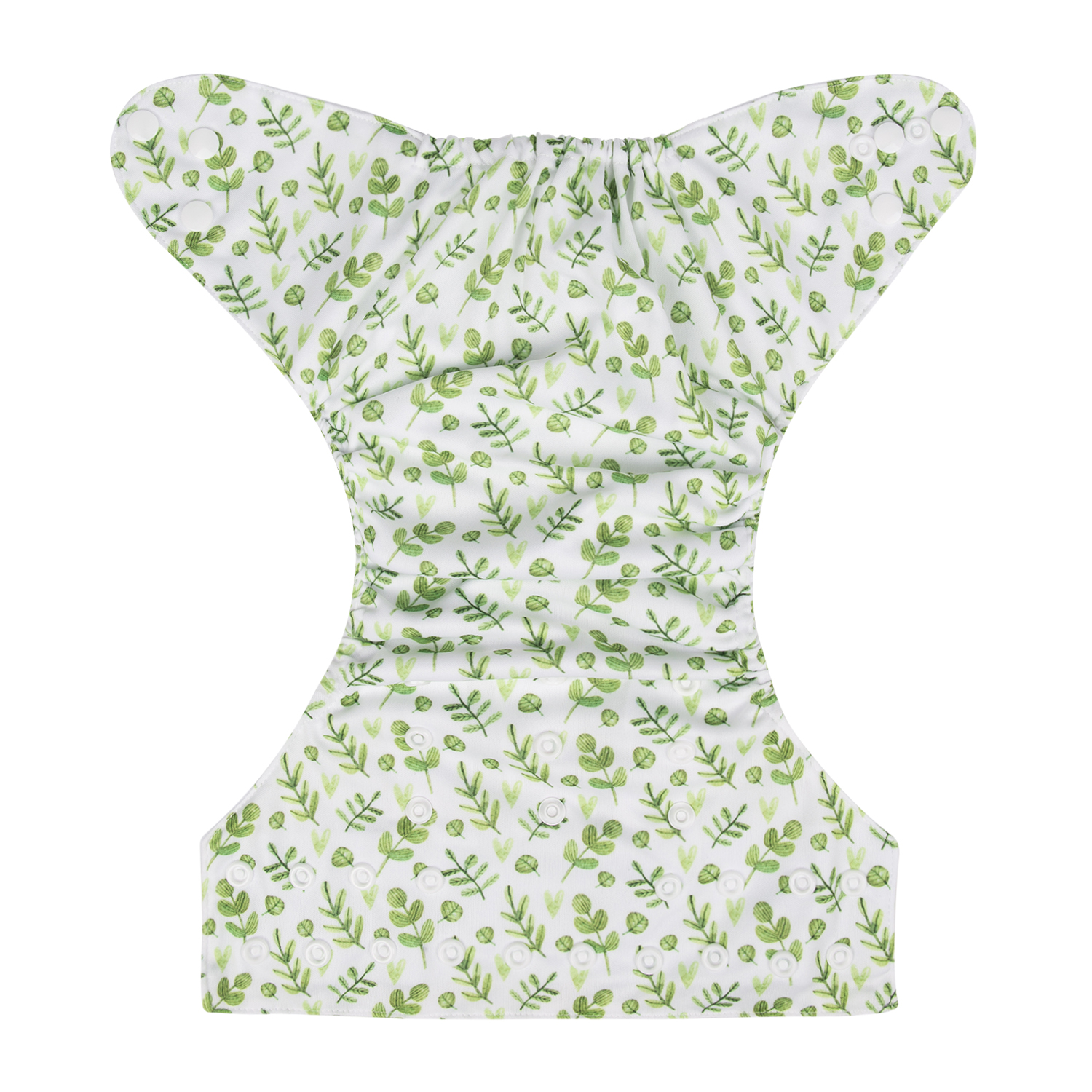ALVABABY Print Cloth Diaper - One Size Adjustable Washable & Reusable Diaper with Pocket for Babies (Green Leaf, H187A)