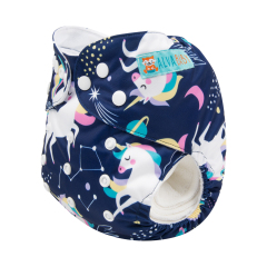 ALVABABY One Size Print Pocket Cloth Diaper -Unicorn(H152A)