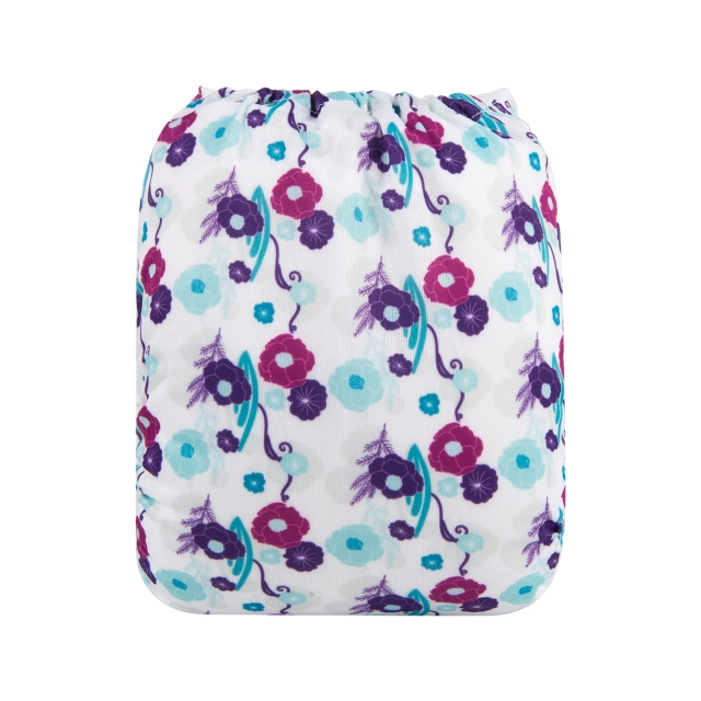 ALVABABY One Size Print Pocket Cloth Diaper -Flowers(H231A)