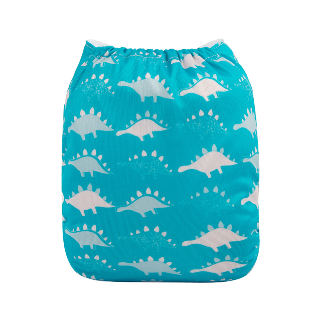 ALVABABY One Size Print Pocket Cloth Diaper -Dinosaur(H250A)