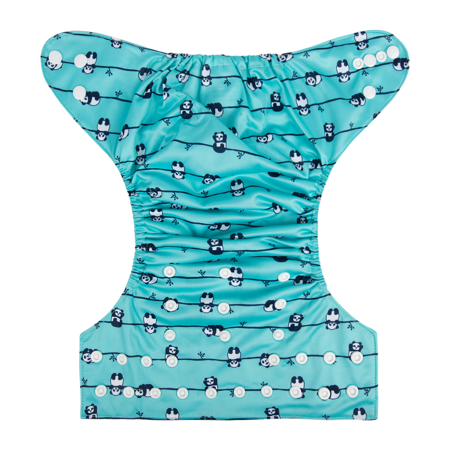 ALVABABY Print Cloth Diaper - One Size Adjustable Washable & Reusable Diaper for Babies and Toddlers (Panda, H240A)