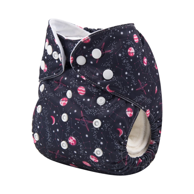 ALVABABY One Size Print Pocket Cloth Diaper -Planet(H200A)