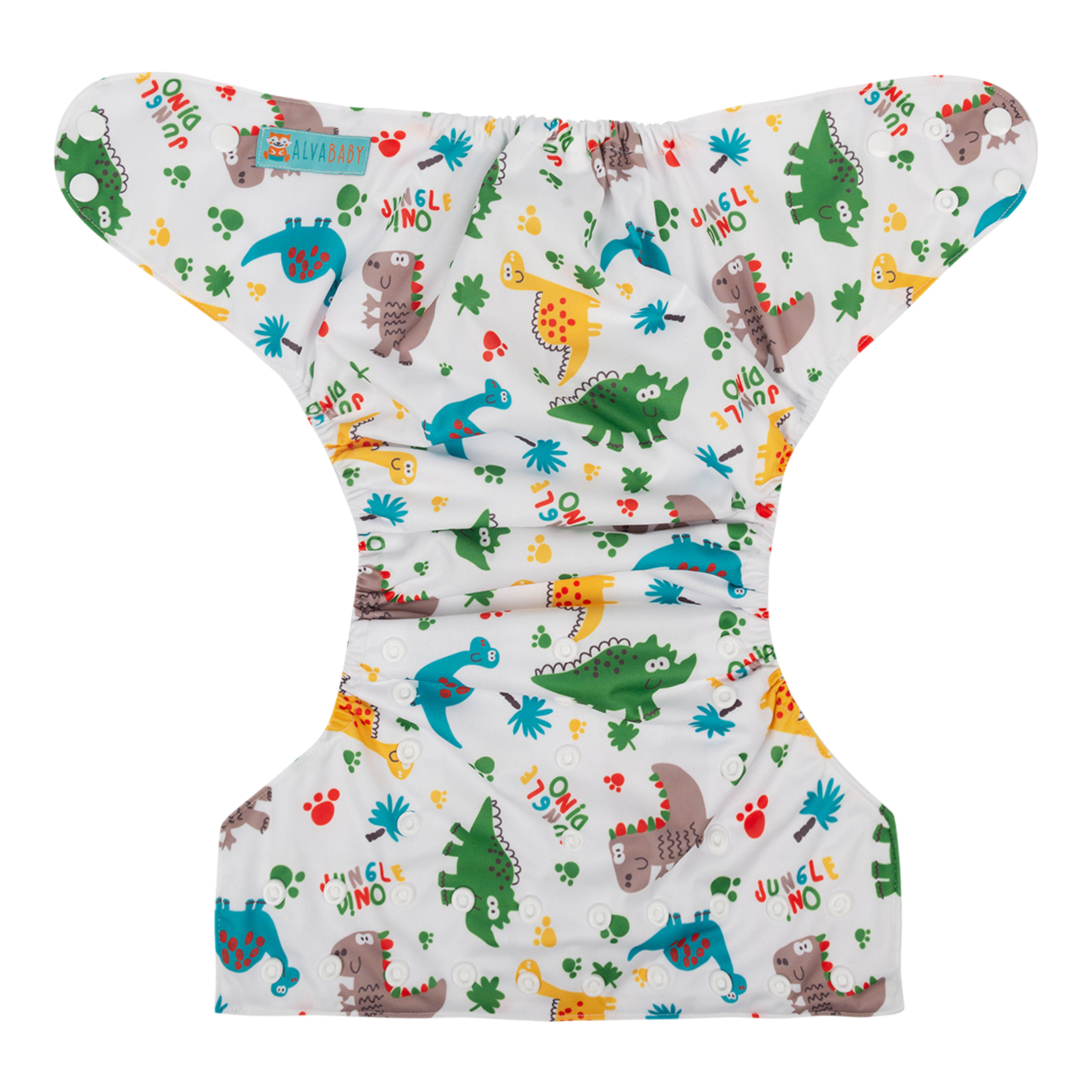 ALVABABY Big Size Cloth Diaper | Adjustable & Leakproof (Dinosaur, ZH147A)