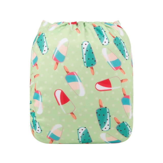 ALVABABY One Size Print Pocket Cloth Diaper -Ice cream(H203A)