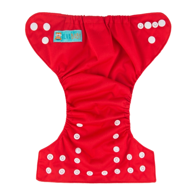 ALVABABY Newborn Pocket Cloth Diaper-Red(SB07A)
