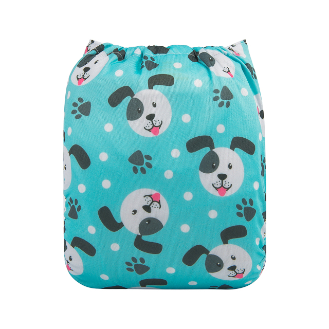 ALVABABY One Size Print Pocket Cloth Diaper -Dogs(H266A)