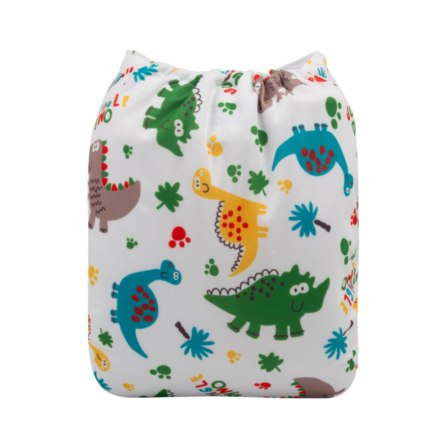 ALVABABY Big Size Pocket Cloth Diaper -Dinosaur (ZH147A)