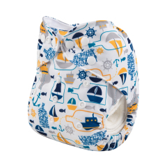 ALVABABY One Size Print Pocket Cloth Diaper -Nautica(H210A)