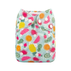 ALVABABY One Size Print Pocket Cloth Diaper -Fruit(H267A)