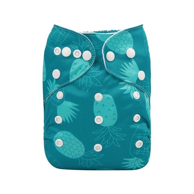 ALVABABY One Size Print Pocket Cloth Diaper -Pineapple(H260A)