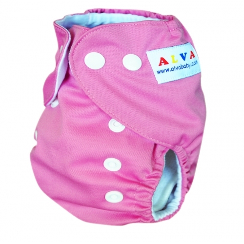ALVABABY Newborn Pocket Cloth Diaper-Pink (SB08A)