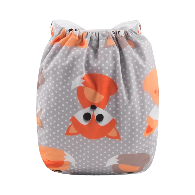 ALVABABY Big Size Pocket Cloth Diaper -Fox(ZH042A)