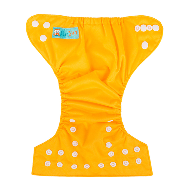 ALVABABY Newborn Pocket Cloth Diaper-Yellow (SB01A)