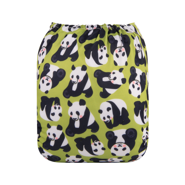 ALVABABY One Size Print Pocket Cloth Diaper -Pandas(H232A)