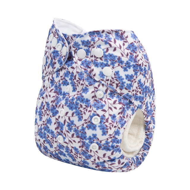 ALVABABY One Size Print Pocket Cloth Diaper -Flowers(H244A)