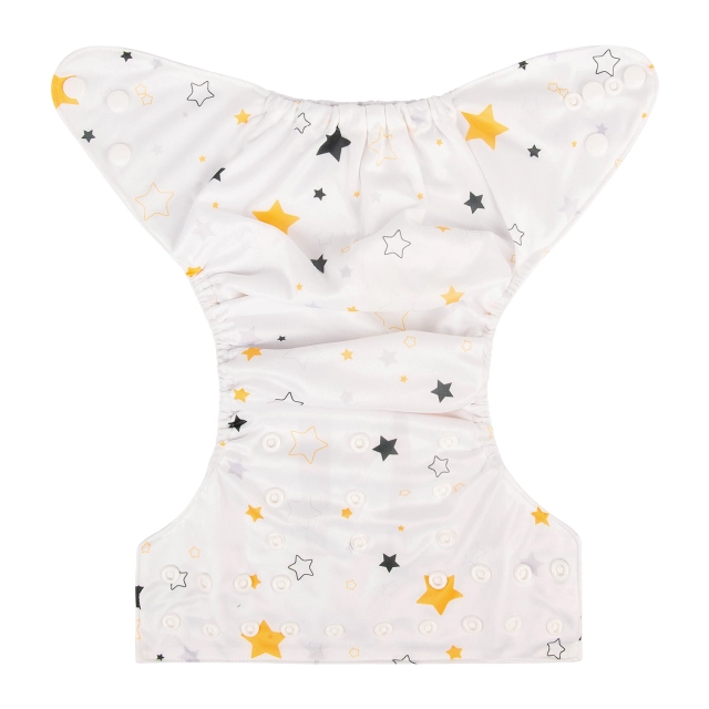 ALVABABY One Size Print Pocket Cloth Diaper -Stars(H270A)