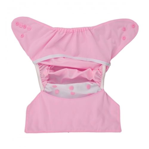ALVABABY Diaper Cover with Double Gussets Solid Color Pink(DC-B18)