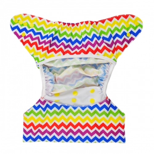 ALVABABY Diaper Cover with Double Gussets Color Chevron(DC-YA37)