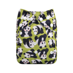 ALVABABY One Size Print Pocket Cloth Diaper -Pandas(H232A)