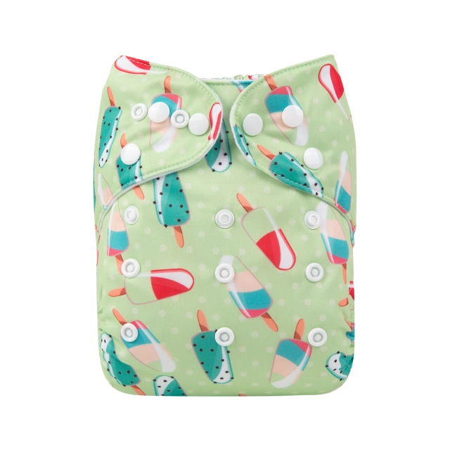 ALVABABY One Size Print Pocket Cloth Diaper -Ice cream(H203A)